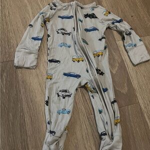 Baby Boy Bamboo Car Pattern Pajama Bodysuit